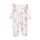 Elegant Baby Printed Flutter Sleeve Muslin Romper ~ Fairytale Wonderland