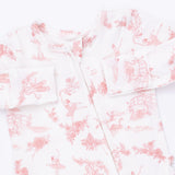 Angel Dear 2 Way Zipper Ruffle Back Footie ~ Ballet Toile