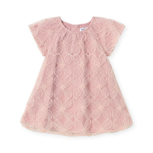 Mayoral Baby Girl Embroidered Tulle Dress ~ Rose