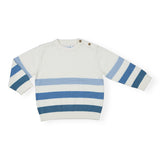 Mayoral Baby Boy Striped Knit Sweater ~ White/Blue