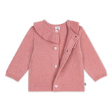 Petit Bateau Baby Ruffle Collar Knit Cardigan ~ Pink