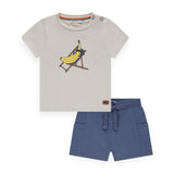 Babyface Baby Boy s/s Graphic Tee & Shorts Set ~ Beach Banana/Blue