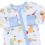 Angel Dear 2 Way Zipper Convertible Romper ~ Breakfast Club Blue