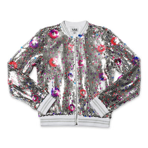 MIA New York Spring Sequin Jacket ~ Silver