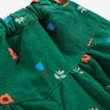 Bobo Choses Baby Blossom Print Woven Blouse & Corduroy Pants Set ~ Off-White/Dark Green