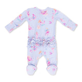 Angel Dear 2 Way Zipper Ruffle Back Footie ~ Mermaid Princesses