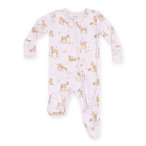 Angel Dear 2 Way Zipper Ruffle Footie ~ Little Fawn