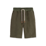Scotch & Soda Boys Garment-Dyed Tencel Shorts ~ Military
