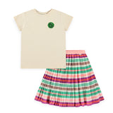 Molo Ranva Tee & Bess Skirt Set ~ Brazilian Sand/Exotic Stripe