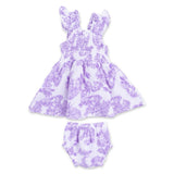 Angel Dear Ruffle Strap Smocked Tunic & Bloomer Set ~ Lilac Floral