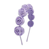 Bari Lynn Crystallized Satin Rose Halo Headband