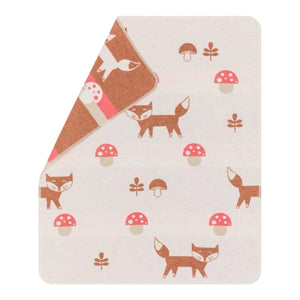 David Fussenegger Juwel Baby Blanket ~ Fox & Mushroom