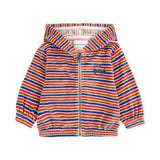 Bobo Choses Baby Have Fun Striped Velour Zip Hoodie, Doggy Mate l/s Tee & Joggers Set ~ Red/Blue Multi