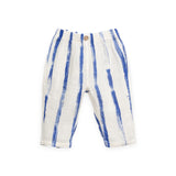 Play Up Baby T-Shirt & Striped Woven Pants Set ~ Cobalt/Off White