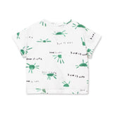 Play Up Baby Sun Print T-Shirt & Woven Shorts Set ~ White/Dark Mint