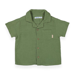 Mayoral Baby Boy s/s Woven Gauze Shirt ~ Sage