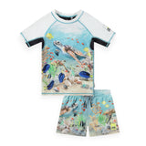 Molo Baby Neptune Rashguard & Niko Swim Trunks Set ~ Happy Ocean