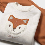 Mayoral Baby Boy Fox Sweatshirt & Sweatpants Set ~ Brick Red