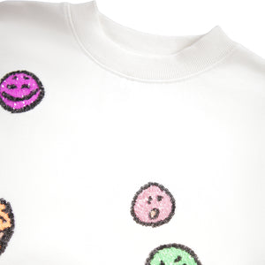 Molo Marge Smiley Sweatshirt ~ Buttercream