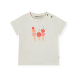 Babyface Baby Girl T-Shirt w/ Graphic & Ruffle Shorts Set ~ Ice Cream/Grapefruit