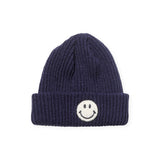 Petite Hailey White Smiley Beanie