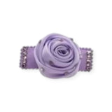 Bari Lynn Small Satin Rose Hair Clip w/ Crystals