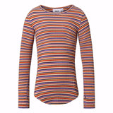 Molo Rochelle Ribbed l/s Top 7-12 ~ Purple Flame Stripe