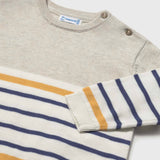 Mayoral Baby Boy Knit Sweater w/ Stripes ~ Oat