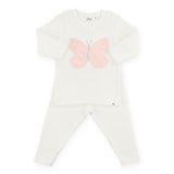Oh Baby! Tulle Butterfly 2pc Set ~ Cream/Pink