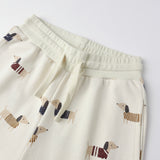 Rylee + Cru Baby Relaxed Sweatshirt & Sweatpants Set ~ Dachshund/Natural