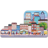 In the City Shaped Board Book