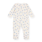 Petit Bateau Front Snap Surfboard Print Footie ~ White Multi