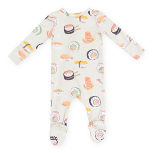Angel Dear 2 Way Zipper Footie ~ Sushi Green