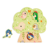 Janod Chunky Wooden Bird Peg Puzzle w/ Sound