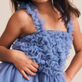Huxbaby Girls Tulle Cha Cha Dress ~ Bijou Blue