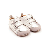 Old Soles Flower Baby Sneaker ~ Silver