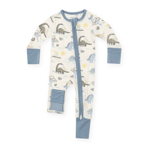Angel Dear 2 Way Zipper Romper ~ Baby Love Dinos
