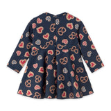 Mayoral Baby Girl Pretzels Print Neoprene Dress ~ Navy