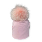 Bari Lynn Baby Hat w/ Fur Pom