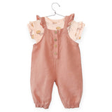 Play Up Baby Printed T-Shirt & Linen Jumpsuit Set ~ Jellyfish/Rose