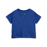 Play Up Baby T-Shirt & Striped Woven Pants Set ~ Cobalt/Off White