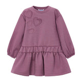 Mayoral Girls 3D Fleece Dress ~ Violet
