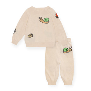 Molo Baby Brody Knit Cardigan & Sol Pants Set ~ Crawlies
