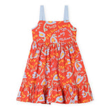 Stella McCartney Girls Strappy Tulip Stella Dress ~ Orange Red