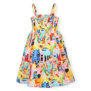 Seafolly Girls Printed Shirred Dress ~ Cuba Multi