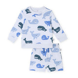 Stella McCartney Baby Boy Whale Sweatshirt & Shorts Set ~ White Multi