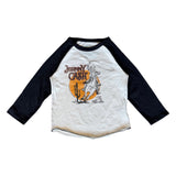 Rowdy Sprout Baby Johnny Cash Rambler l/s Raglan Tee ~ Vintage White/Black