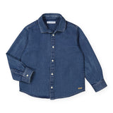 Mayoral Boys l/s Denim Button Down Shirt ~ Dark Wash