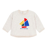 Petit Bateau Baby Boat Logo Sweatshirt ~ Oatmeal