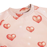 Molo Baby Disc Sweatshirt & Simeon Sweatpants Set ~ Airbrush Hearts
